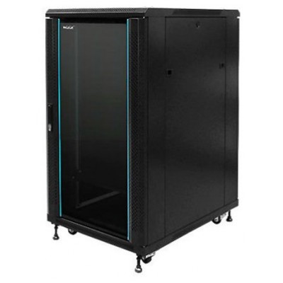 PHASAK Armario Rack 19" Phasak Pro 18U  600x600 Montado (Incluye: 2 bandejas de 19? + Regleta electrica 19? + Juego de ruedas +  Ventilacion) en Huesoi